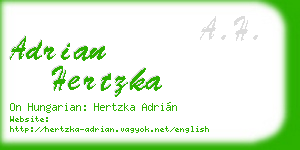 adrian hertzka business card